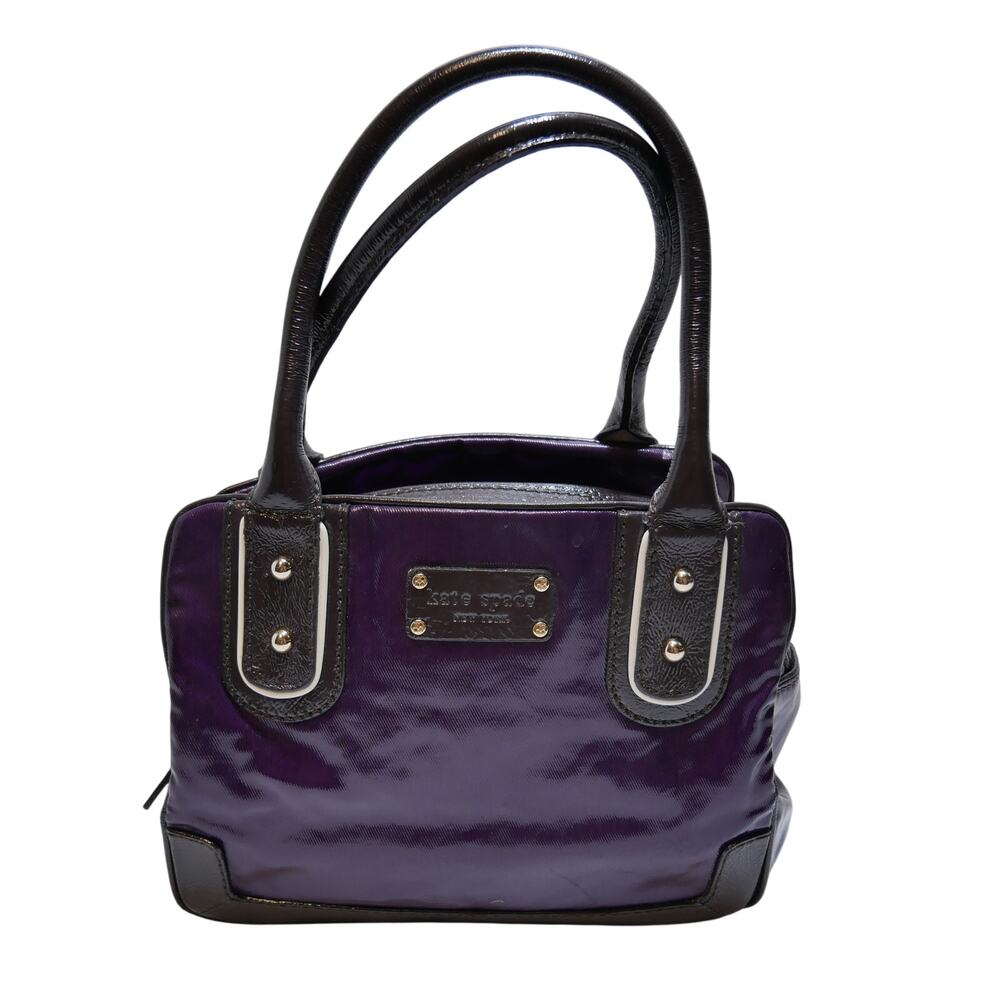 Kate Spade NY Catalina Tote Handbag Patent Glossy Violet Purple Eggplant